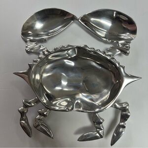 Metal Crab-Shaped Decorative Bowl
